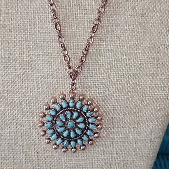 New Copper Turquoise Necklace - Picture 3 of 7